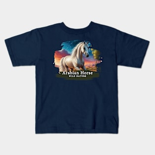 Arabian Horse - WILD NATURE - HORSE -13 Kids T-Shirt